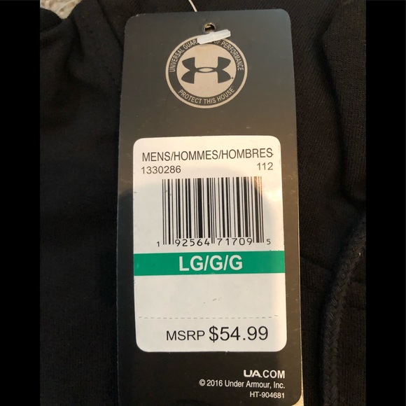 NWT Under Armour Mens Heatgear Fleece Hoodie. - Picture 5 of 7